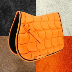 Tapis Cso/ Mixtes|Tapis De Selle*Equithème - Tapis de selle Satin orange