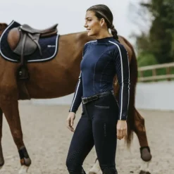 T-Shirts Et Baselayers*Equithème - T-shirt manches longues femme Melodie Marine