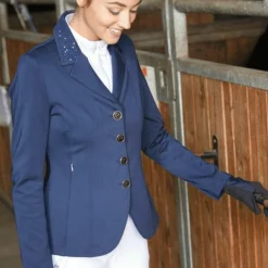 Vestes De Concours|Cso*Equithème - Veste de concours femme Megeve marine