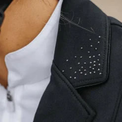 Vestes De Concours*Equithème - Veste de concours femme Stockholm Je t'aime Noir