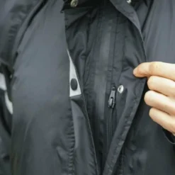 Discount - Veste de pluie longue Ridercoat noir Blousons Et Vestes De Pluie|Blousons Et Manteaux