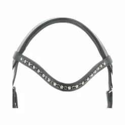 Dressage|Brides*Eric Thomas - Bride doublée Clarino strass Noir