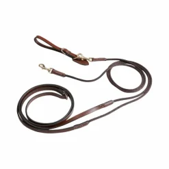 Rênes Allemandes*Eric Thomas - Rênes allemandes cuir et corde Marron