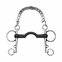 Mors Pelham|Mors Poneys*Feeling - Pelham caoutchouc droit passage de langue