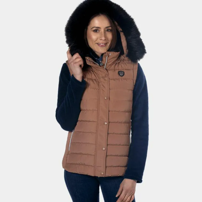 Blousons Et Manteaux*Flags & Cup - Gilet sans manches femme Kenora moka Marron