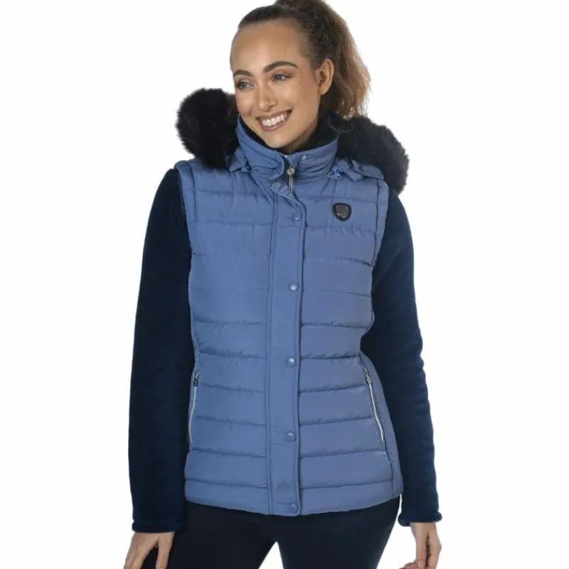 Blousons Et Manteaux*Flags & Cup - Gilet sans manches femme Kenora denim Bleu