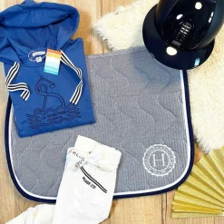 Pantalons D'Équitation*Flags & Cup - Pantalon d'équitation fille Cayenne / marine Blanc