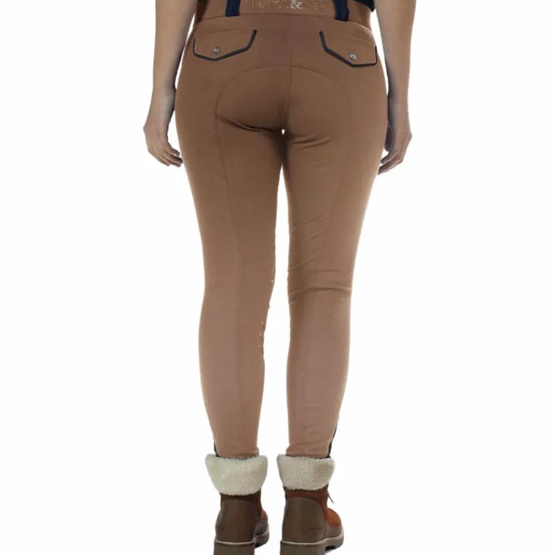 Outlet - Pantalon d'équitation fille Orillia moka Enfant Pantalons D'Équitation