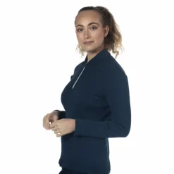 Polos Et Chemises*Flags & Cup - Polo manches longues femme Rib Tolsona Marine