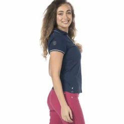 Polos Et Chemises*Flags & Cup - Polo manches courtes femme Rosa Marine