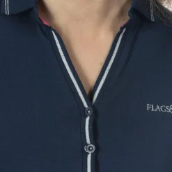 Polos Et Chemises*Flags & Cup - Polo manches courtes femme Rosa Marine