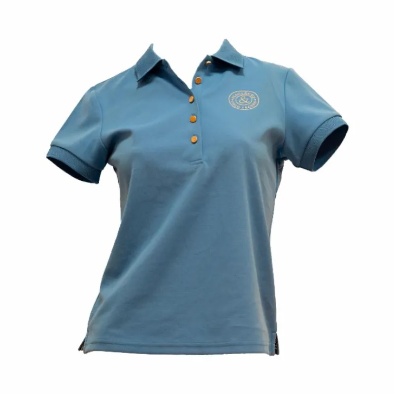 Polos Et Chemises*Flags & Cup - Polo piqué manches courtes femme Anzia iris Bleu