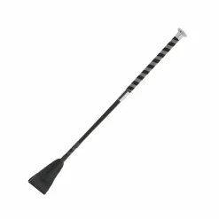 Cravaches*Fleck - Cravache courte poignée nubuck noir/gris