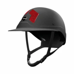 Casques D'Équitation À Visière Standard|Casques D'Équitation*Flex On - Casque d'équitation Armet Dark grilles rouge visière Mixte Noir