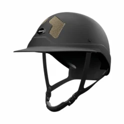 Casques D'Équitation À Visière Standard|Casques D'Équitation*Flex On - Casque d'équitation Armet Dark grilles gold visière Mixte Noir