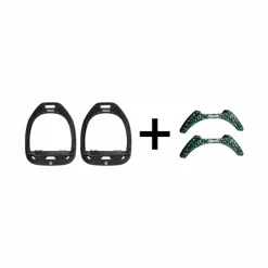 Étriers Classiques*Flex On - Pack Étriers GC Incliné Grip / / + Stickers Cottage vert Noir