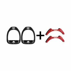 Clearance - Pack Étriers GC plat grip / / + Stickers Cottage rouge Étriers Classiques