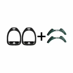 Étriers Classiques*Flex On - Pack Étriers GC plat grip / / + Stickers Cottage vert Noir