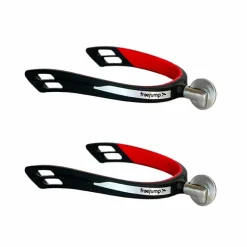 Éperons À Molettes*Freejump - Éperons articulés Spur'One disque / rouge perle Noir