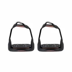 Étriers Classiques*Freejump - Étriers Air's Full black plancher incliné / oeil orienté / chocolat Noir