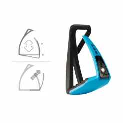 Étriers De Sécurité*Freejump - Étriers Soft'Up Lite Noir / Bleu