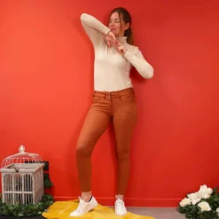 Pantalons D'Équitation*GEM - Pantalon d'équitation femme Dark terracota Orange