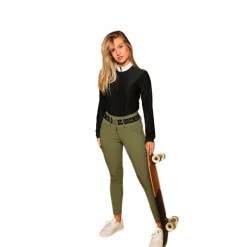 Pantalons D'Équitation*GEM - Pantalon d'équitation femme Dorado kaki Vert