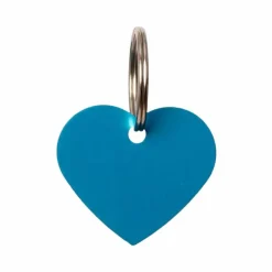 New - Médaille à graver coeur light blue Licols Poneys|Accessoires De Licols