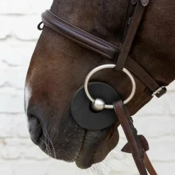 Accessoires De Mors|Mors Poneys*Grooming Deluxe - Rondelles de mors en silicone grand trou (x2) Noir