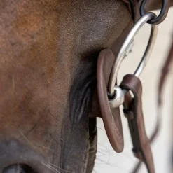 Accessoires De Mors|Mors Poneys*Grooming Deluxe - Rondelles de mors en silicone petit trou (x2) Marron