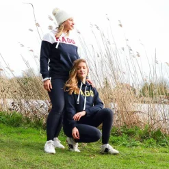 Outlet - Sweat hoodie à capuche blanc / marine Enfant Pulls Et Gilets|Pulls Et Gilets