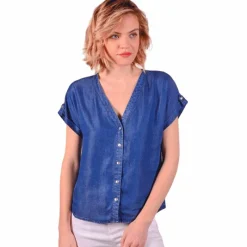 New - Blouse femme Shaina marine Polos Et Chemises