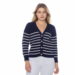 Pulls Et Gilets*Harcour - Cardigan manches longues femme Camelia / blanc Marine