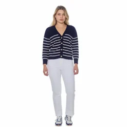 Pulls Et Gilets*Harcour - Cardigan manches longues femme Camelia / blanc Marine