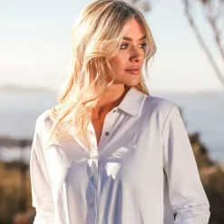 Polos Et Chemises*Harcour - Chemise manches longues femme Sharly Blanc