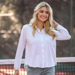 Polos Et Chemises*Harcour - Chemise manches longues femme Sharly Blanc