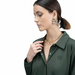 Polos Et Chemises*Harcour - Chemise manches longues femme Sharly kaki Vert