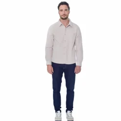 Clearance - Chemise manches longues en velours homme Shavi ivoire Polos Et Chemises|Polos Et Chemises