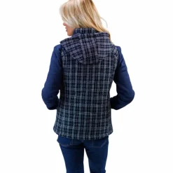 Blousons Et Manteaux*Harcour - Doudoune sans manches femme Best of tweed / blanc Marine