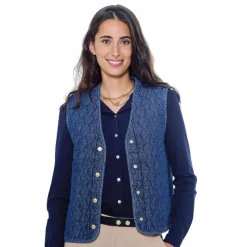 Blousons Et Manteaux*Harcour - Gilet sans manches femme Joeva jean Bleu