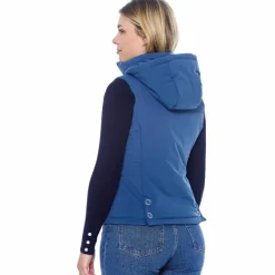 Blousons Et Manteaux*Harcour - Gilet sans manches femme Bernie steel blue Bleu