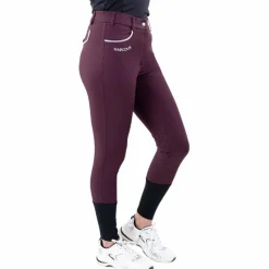 Outlet - Pantalon d'équitation femme Jaltika aubergine Pantalons D'Équitation