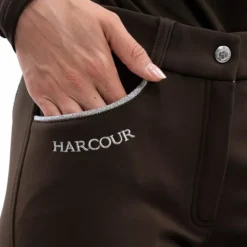 Pantalons D'Équitation*Harcour - Pantalon d'équitation polaire femme Jaipur cacao Marron