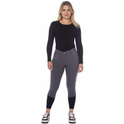 - Pantalon d'équitation polaire femme Jaipur anthracite Pantalons D'Équitation