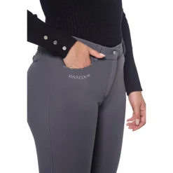 - Pantalon d'équitation polaire femme Jaipur anthracite Pantalons D'Équitation