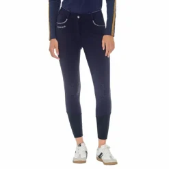 Pantalons D'Équitation*Harcour - Pantalon d'équitation polaire femme Jaipur Marine