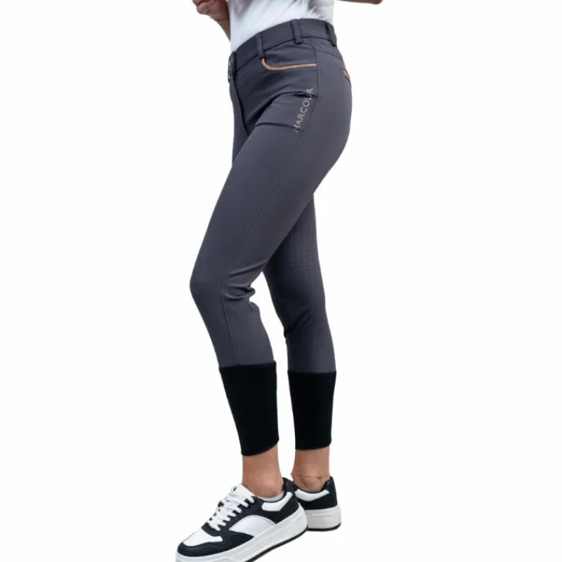 Hot - Pantalon d'équitation femme Boogie dark grey/ rose gold Pantalons D'Équitation