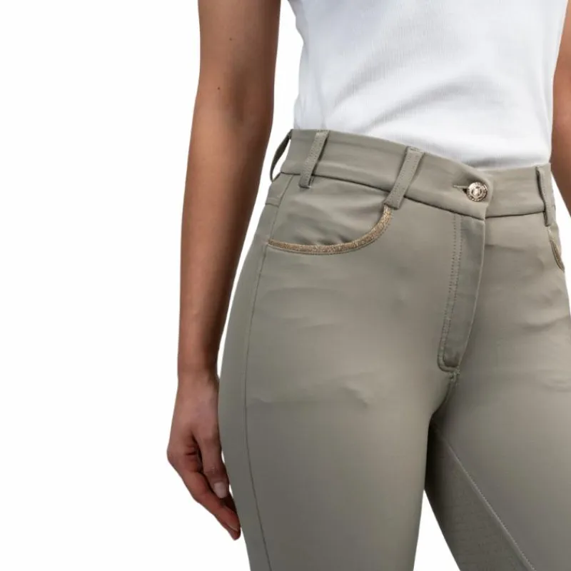 Discount - Pantalon d'équitation femme Boogie light / gold Pantalons D'Équitation