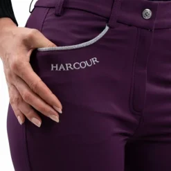 Hot - Pantalon d'équitation polaire femme Jaipur figue Pantalons D'Équitation