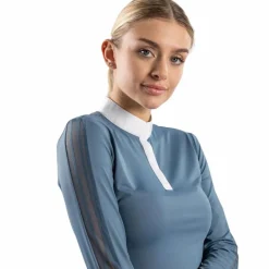 Polos Et Chemises*Harcour - Polo de concours manches longues femme Pannie lavande Bleu